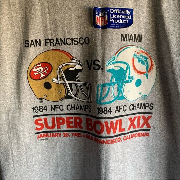 NFL Screen Stars Vintage 1985 Super Bowl Shirt Size Large - Picture 5 of 11